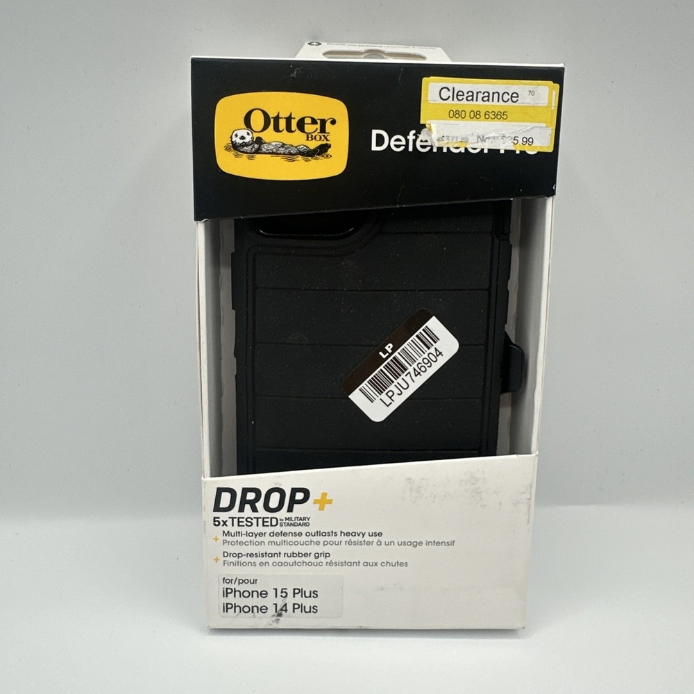 OtterBox Apple iPhone 15 Plus/iPhone 14 Plus Defender Pro Series Case - Black